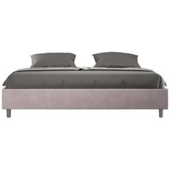 ITYHOME Letto Matrimoniale King size rivestito in Microfibra - azelia - Colore: Glicine - Tipologia Letto: Con Rete - Dimensione Rete: 180x200