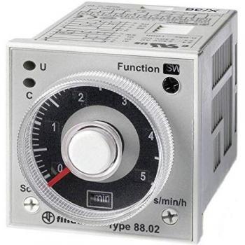 FINDER FIN 88.02 - Relé Temporizador Montaje Frontal, 2xUM, 250V/8A