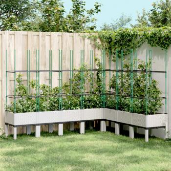 Floreira de Jardim com Treliça 200x160x142,5 cm PP Branco