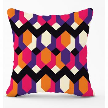 Coloured Abstract Pattern Outdoor Cushion - Red