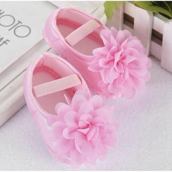 Infant Girls' Casual Cotton Crib Shoes with Floral Pattern (0-18M)
