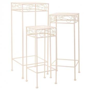 Soporte de Forja Blanca 3 piezas – Alexandra House