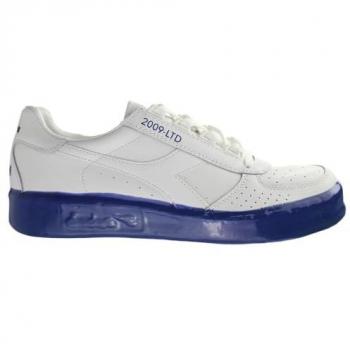 B.Elite MSGM Men's White Leather Lace-Up Trainers