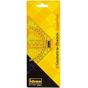 Idena 602083 - Superflex Geodreieck klein transparent Geometrie Schule Zubehör