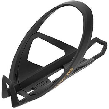 Portabidón Syncros Cache 2.0 negro brillante con logo naranja