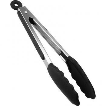 BBQ Zange 9/12 Zoll Edelstahl-Silikon für Grill und Salat