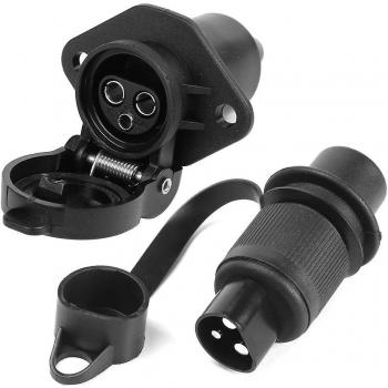 Connecteur de câble d’attelage 12 V 3 broches – camion, fourgonnette, véhicule utilitaire