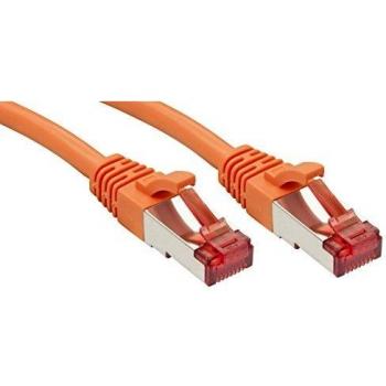 LINDY 47814 RJ45 Netzwerkkabel, Patchkabel CAT 6 S/FTP 15.00 m Orange mit Rastnasenschutz