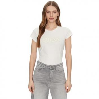 Guess White Cotton Women's T-Shirt (XS)
