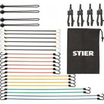 Kit de 28 élastiques Stier avec crochets en acier revêtus