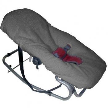 Housse de transat bébé en tissu eponge lavable en machine, fabrication française - Looping | Gris