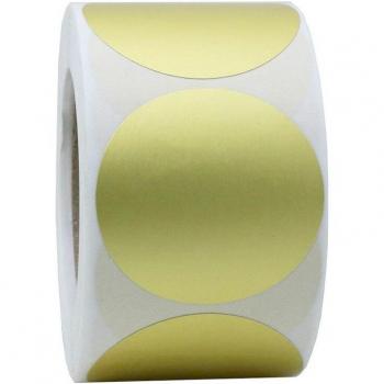 Blank Round Gold Stickers - 50-500pcs DIY Adhesive Labels