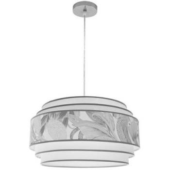 FABRILAMP Colgante 5p Camerun 3xe27 Cromo/blanco/gris Regx50x50cm