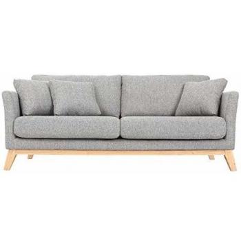 Scandi-Familiensofa Grau Oslo 3 Plätze