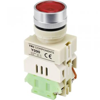 TruComponents Red Momentary Pushbutton 250V AC 5A 30mm