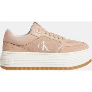 Calvin Klein Jeans BOLD FLATF LOW MIX MG MEDIA Plattform-Schnürschuh Damen – Altrosa