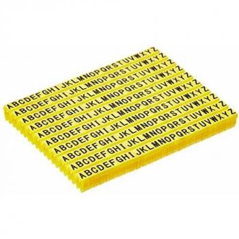 Cable Marker Clips Set - Yellow A-Z, 260 Pieces