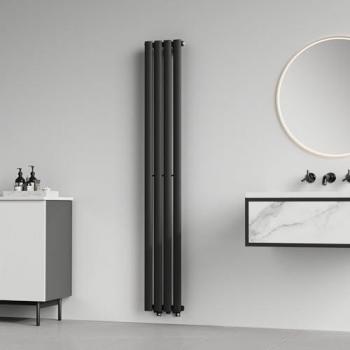 Termosifone Nore Pannello Singolo Tubolare 160×24 cm Nero