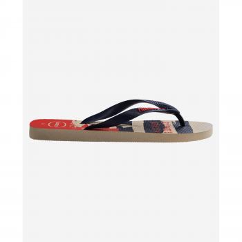 Chanclas infantiles Havaianas Top Nautical beige estampadas