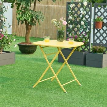 Mesa Plegable Cuadrada Sande - Amarillo
