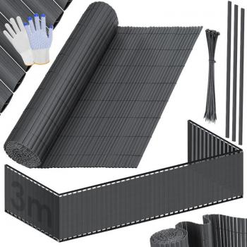Frangivento Rivestimento Doghe Rinforzate 160x300 cm Nero