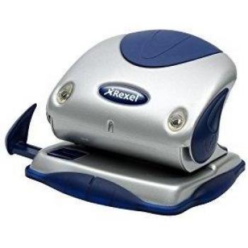 Perforatrice argento/blu Rexel P215 da 15 fogli con 2 fori perforanti