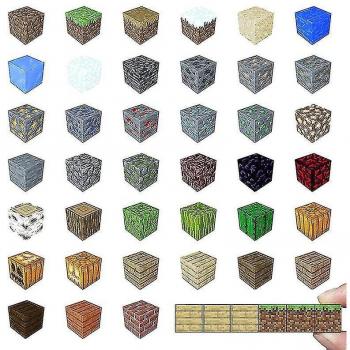 Set de Blocs Magnétiques Chêne – Jouet DIY Minecraft pour Enfants