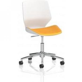 Florence 5 Star Base Bespoke Senna Yellow Fabric Task Operator Chair
