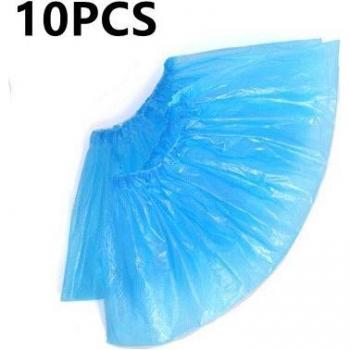 100 Pcs Outdoor Rainy Day Shoe Covers - Blue
