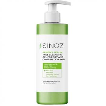 Gel Detergente Sinoz Perfect Sebum per Pelli Grasse e Miste, 200 ml