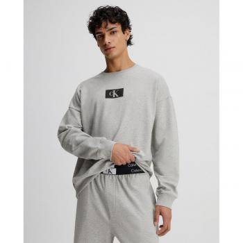 Calvin Klein Sudadera Casual Liso Gris – Eco Sostenible