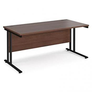 Dams Maestro 25 Straight Desk 1600mm x 800mm - Black Cantilever Leg Frame