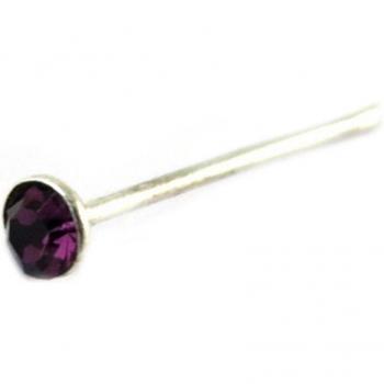 Lily's Gems [G2101] - Purple 'Crystal' Silver Earring