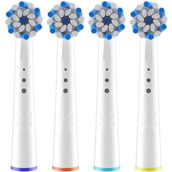 4PCS Sensitive Gum Care Replacement Toothbrush Heads for Oral B