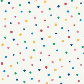 JOULES Lynx Multi Spot White and Rainbow Matte Non Woven Removable Paste the Wall Wallpaper