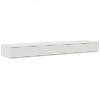 Compact White Bed Drawers – 140 x 36.5 x 16.5 cm