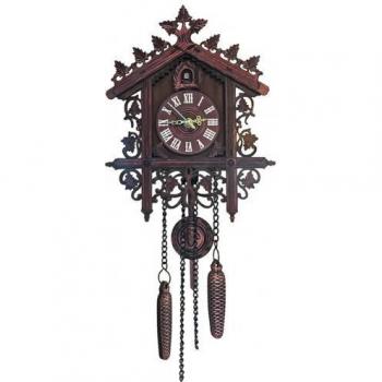 Vintage Wooden Tree House Hanging Cuckoo Wall Clock Home Bedroom Office Decor