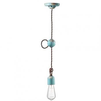 Shabby Antik Pendelkeramiklampen (E27) – 120 cm Höhe