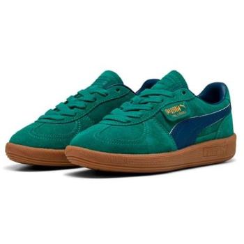 Sapatilhas Puma Palermo Júnior Verde Escuro Azul Marinho 38,5