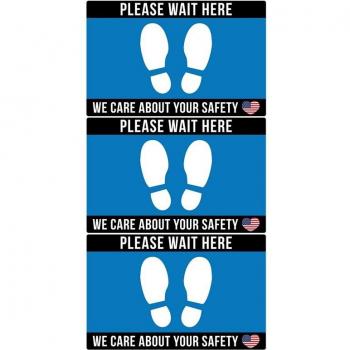 3Pcs Social Distancing Floor Markers 12 x 18 Inch
