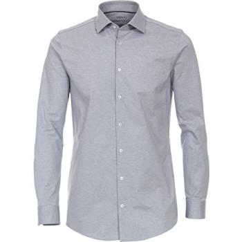 VENTI Businesshemd Uni – Herren – 89% Baumwolle, 11% Elasthan – Blassblau – Gr. 37