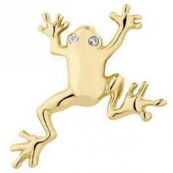 Piercing Froggie de Ear Candy en plata con baño de oro amarillo 18k