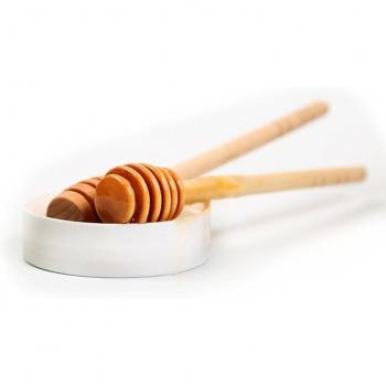 Mini-Holz-Honigspender – Löffel & Gläser für die Party, langer Griff