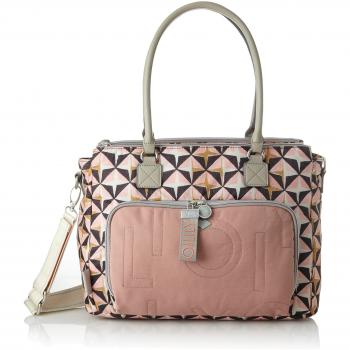 Oilily Damen Diaperbag Charm Geometrical Umhängetasche Rose
