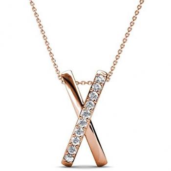 Collier X Duo Finition Or Rose