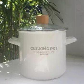 Wok Corto de 18 cm, Olla Gruesa con Cubierta Plástica