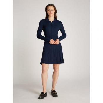 Sukienka polo 'RAYON CABLE' z fakturowanym wzorem