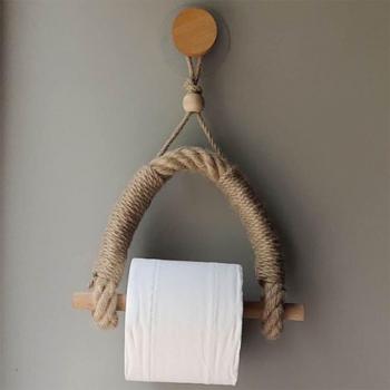 Soporte de papel higiénico con cuerda
