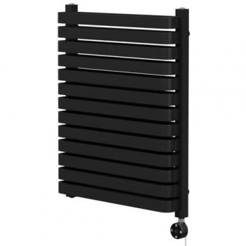 Vertical Digital Thermostat Double‑Panel Heater – Empire Colore Matt Black (756 × 600 mm)