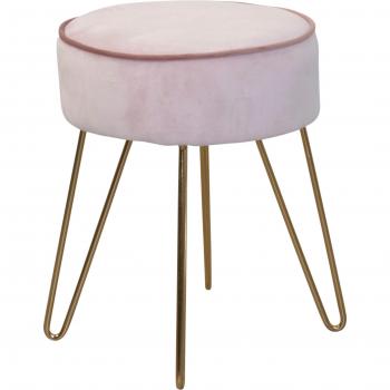 Rosa Hocker Liano von INOSIGN – 45 cm Samtstruktur
